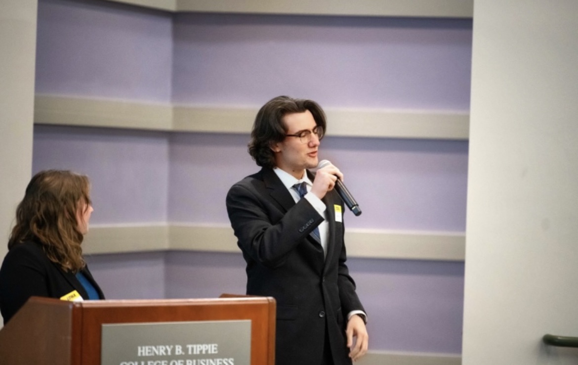 Jimmy Farrelly presenting at the University of Iowa